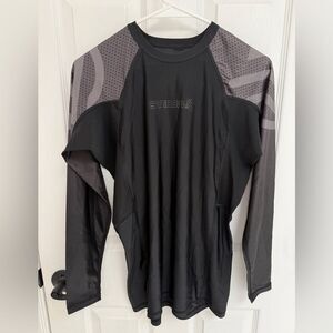 Sanabul Long Sleeve Crew Neck MMA Black Compression Shirt Rashguard Size M